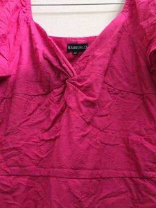 Vibrant Pink Puff Sleeve Dress