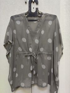 Polka Dot Kaftan Top