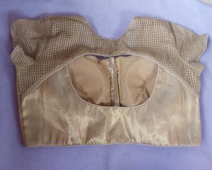 Women Freesize Golden Metallic Blouse