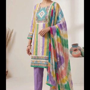 Pakistani  cotton printed Daily wear 3pc suit