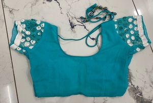 Stunning Teal saare with blouse