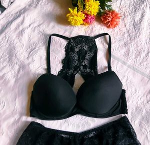 Black Lace Bra &amp; Panty Set