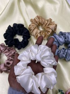 Combo Of 5 Satin Scrunchies regular Size