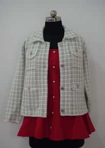 Stylish Plaid Tweed Jacket