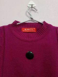 Woolen Sweater Top For College Girls