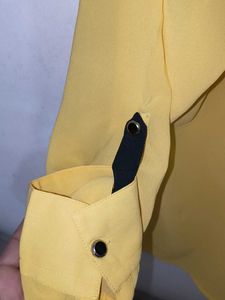 Yellow Blouse with Black Collar Detail(unused)