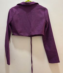Zara Cropped Tie-Front Top