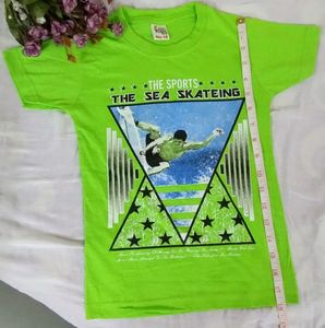 Green "The Sports Sea Skateing" Tee - Size 10