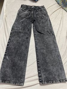Faded Black Straight Fit Jeans