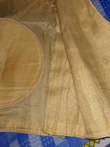 Golden Embellished Saree Blouse