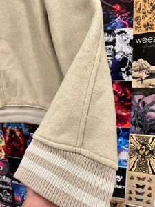 Beige Varsity Jacket