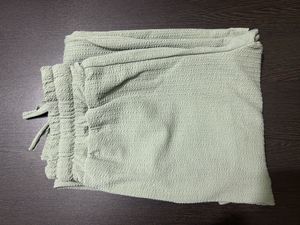 Light Green Textured Joggers