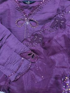 Elegant Purple Kurta Set