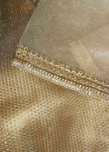 ✨ Brand New Elegant Gold Blouse with Net Sleeves