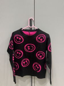 Smiley Face Knit Sweater