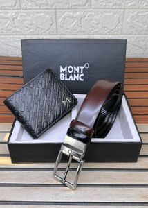 Mont Blanc Belt and Wallet Set