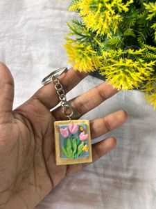 Handmade Floral Keychain