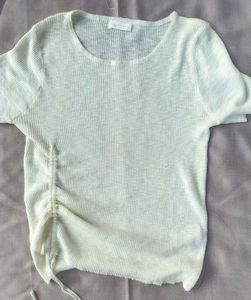 Casual Knit Top with Drawstring
