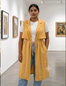 Stylish Sleeveless Long Vest