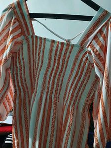 Boho Striped Off-Shoulder Top