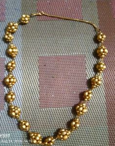 Elegant Gold Beaded Necklace