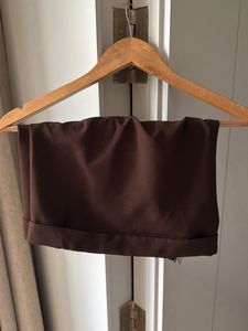 Chocolate brown button down shirt with shorts