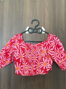Floral Print Off-Shoulder Crop Top