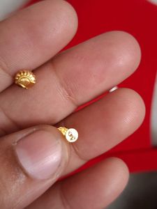 Golden Stud Earrings Gold