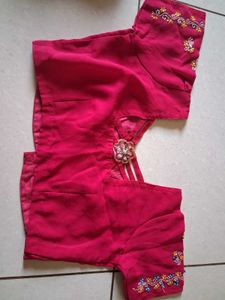 Women Festive Saree and Blouse Combo
