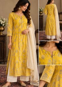 Brand new Yellow Printed Kurta