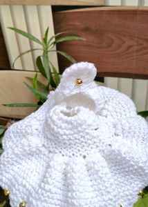 Handmade Knitted Baby Bib