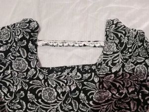 Floral Print black kurti