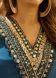 NEW Mirror Blue C Cut Kurta With Pant