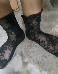 Black Lace Ankle Socks