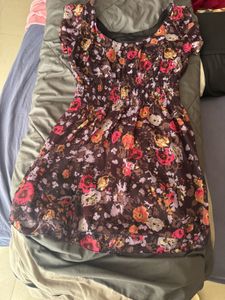 Crepe Floral Dress