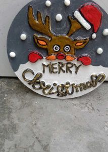 Handmade Merry Christmas Reindeer Decor