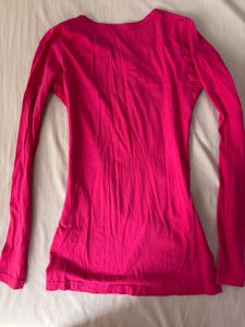 y2k Pink NY Graphic Long Sleeve Top