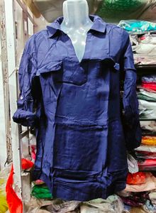 Stylish Navy Blue Tunic Top