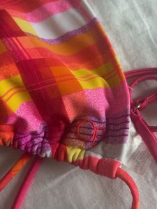 Y2K candy pink and plaid Bikini combo 🍭