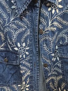 Embroidered Denim shirt cum jacket
