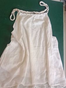 mango pure cotton white tank top halter neck
