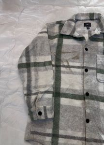 H&amp;M Plaid Shirt Jacket