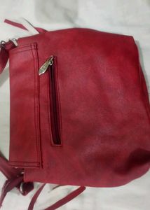 Chic Red Fringed Bow sling bag