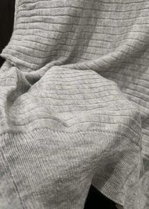 Gray Striped Casual Pullover Top