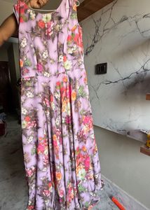 Beautiful Floral Print Ethnic Gown
