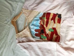 Unique Desert Landscape Embroidered Tunic Top