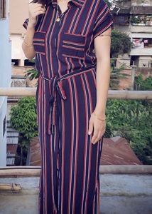 Striped Maxi Shirt Dress