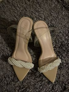 Strappy Pearl Embellished Heels