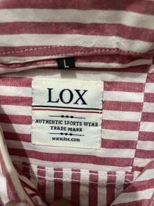 Striped Polo Shirt branded size L pure cotton