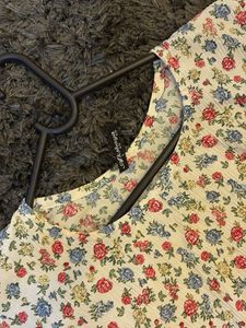 Vintage Floral Print Maxi Dress